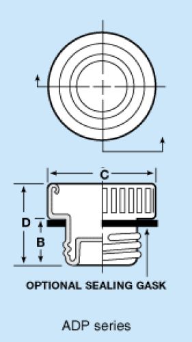 Line Diagram - Threaded Aluminum Plugs for Flareless Tube and Hose Assemblies