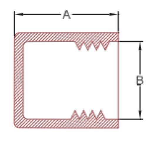 Line Diagram - Threaded plastic caps for BSP fittings