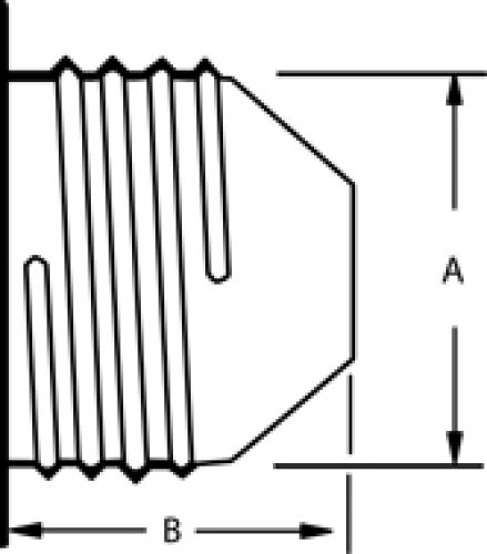 Line Diagram - Flexible Vinyl External Thread Plugs